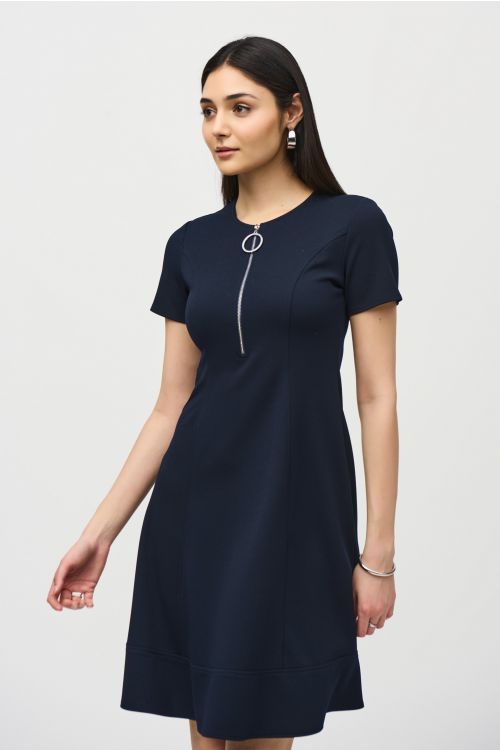 Joseph Ribkoff Midnight Blue Fit and Flare Dress Style 242031