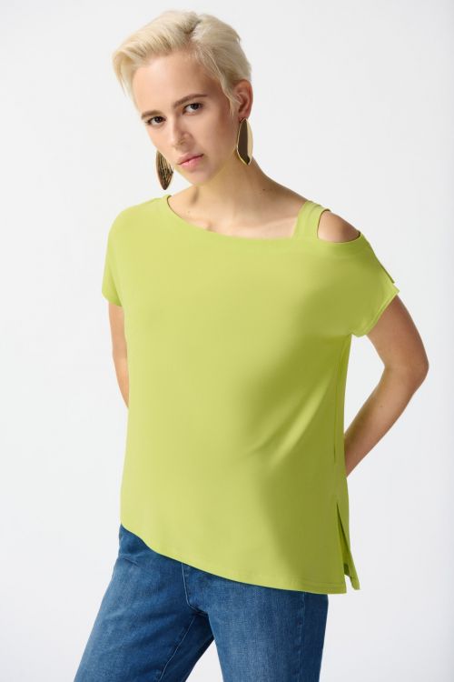 Joseph Ribkoff Key Lime Asymmetrical Top Style 242084