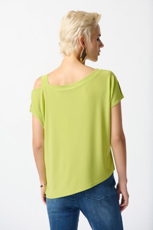 Joseph Ribkoff Key Lime Asymmetrical Top Style 242084