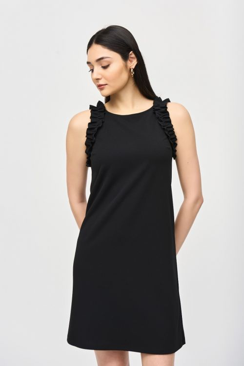 Joseph Ribkoff Black Sleeveless Straight Dress Style 242115