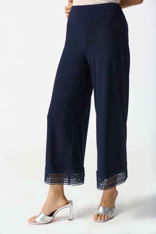 Joseph Ribkoff Midnight Blue Pull-On Culotte Pants Style 242134