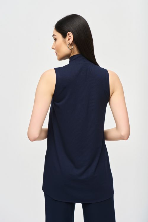 Joseph Ribkoff Midnight Blue Bamboo Jersey Sleeveless Tunic Style 242182