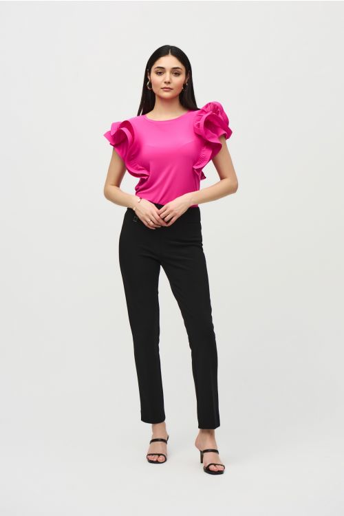 Joseph Ribkoff Ultra Pink Statement Sleeve Top Style 242236