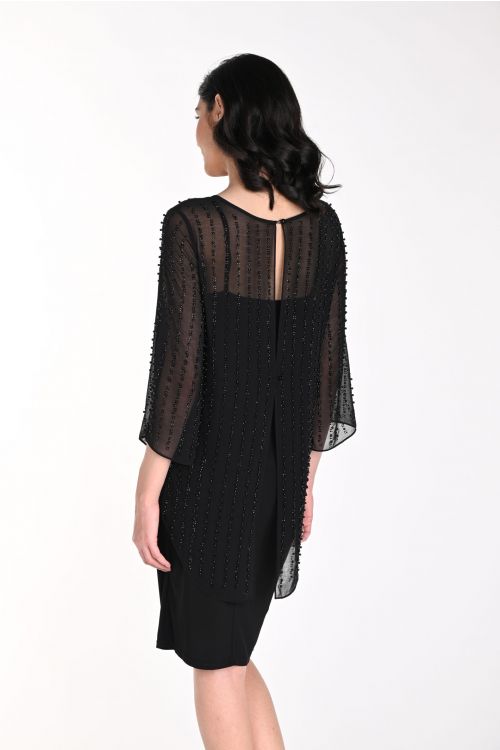 Frank Lyman Black Chiffon Top Style 242302U