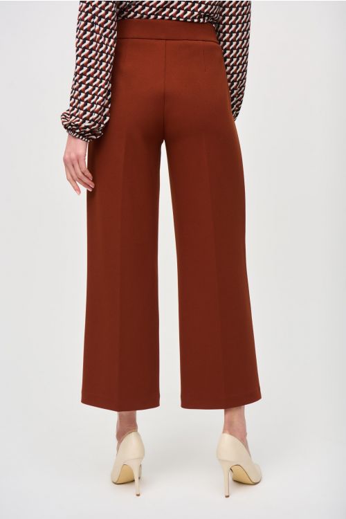 Joseph Ribkoff Cinnamon Wide-Leg Pull-On Cropped Pants Style 243055