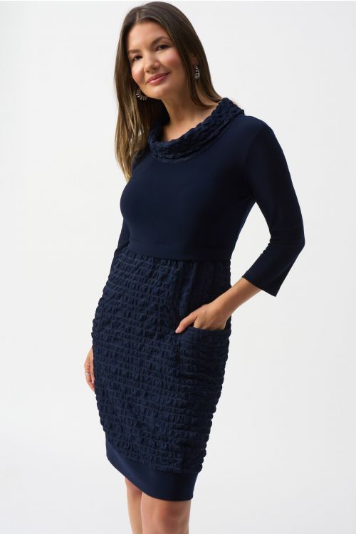 Joseph Ribkoff Midnight Blue Cocoon Dress Style 243114