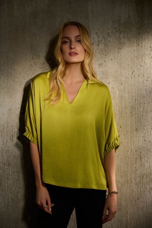 Joseph Ribkoff Wasabi Satin Boxy Top Style 243183