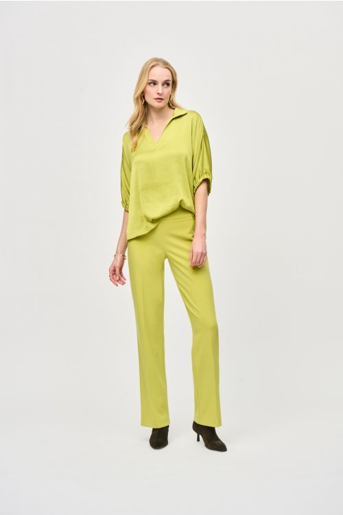 Joseph Ribkoff Wasabi Satin Boxy Top Style 243183