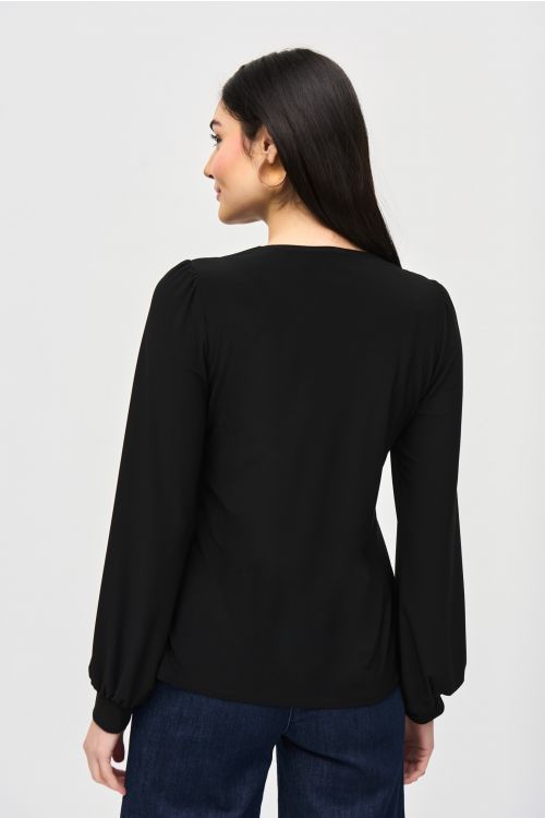 Joseph Ribkoff Black Flared Top Style 243185