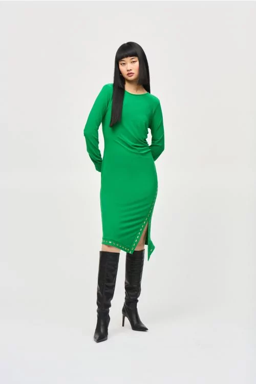 Joseph Ribkoff Envy Sheath Dress With Studded Hem Style 243267