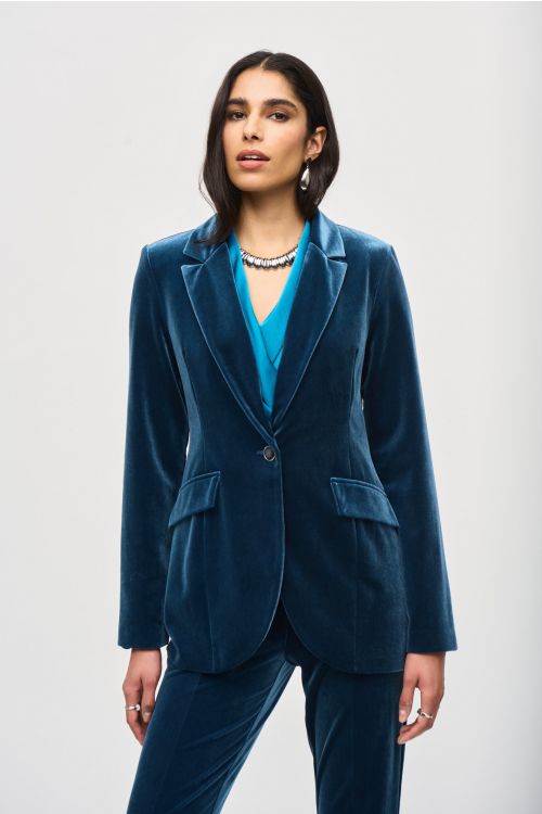 Joseph Ribkoff Nightfall Velvet Fitted Blazer Style 243286