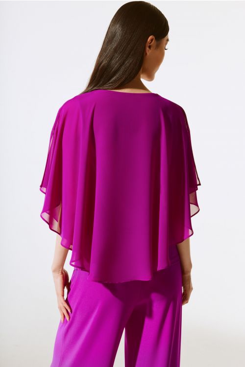 Joseph Ribkoff Empress Chiffon Poncho Top Style 243707