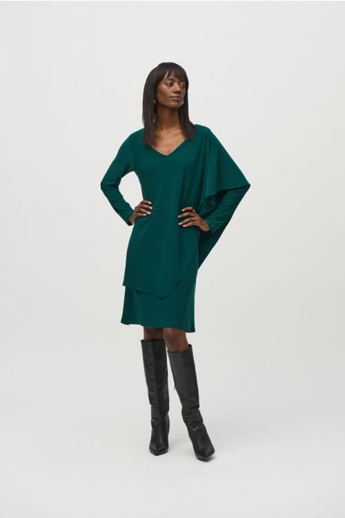 Joseph Ribkoff Absolute Green Layered Dress Style 244040