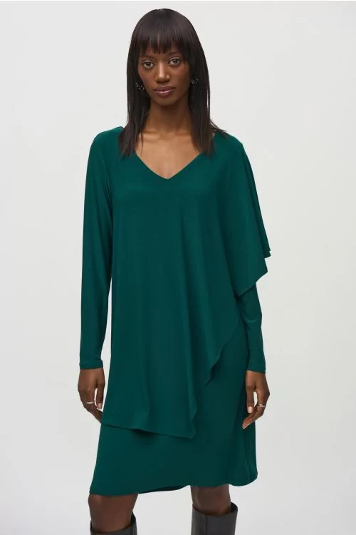 Joseph Ribkoff Absolute Green Layered Dress Style 244040