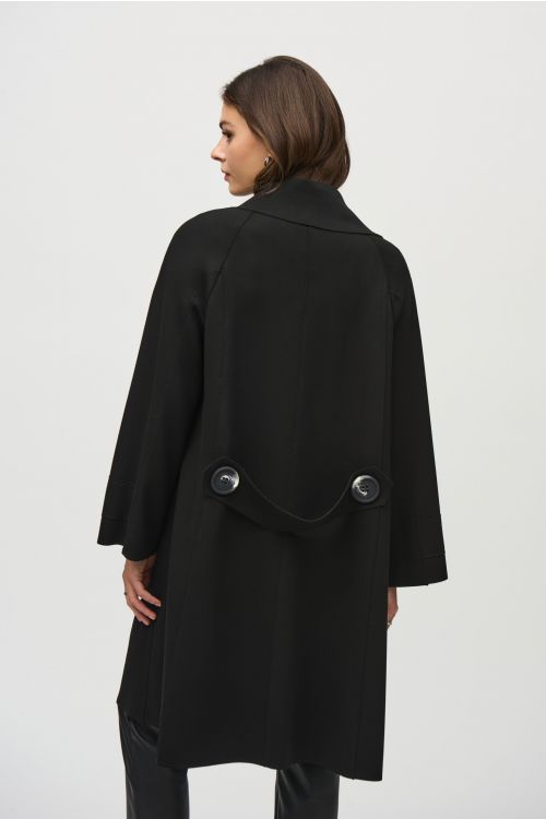 Joseph Ribkoff Black Coat with Shawl Collar Style 244171