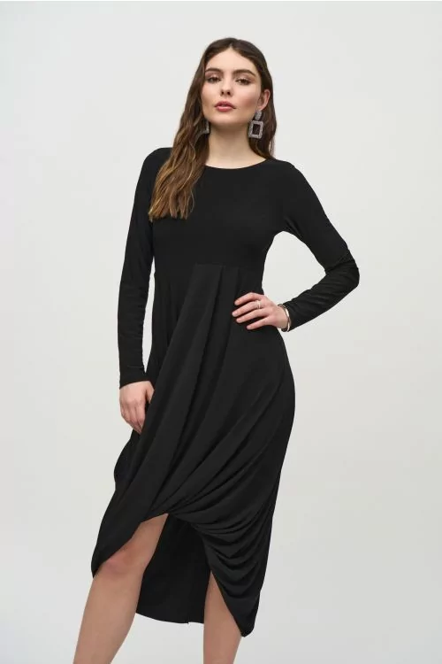 Joseph Ribkoff Black Cocoon Dress Style 244250