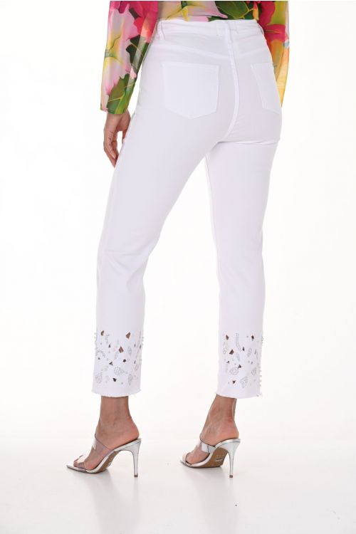 Frank Lyman White Pants With Embellishments Style 246212U