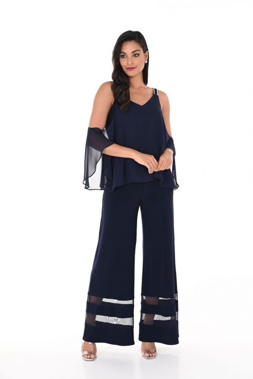 Frank Lyman Midnight Blue Wide-Leg Pants Style 248011