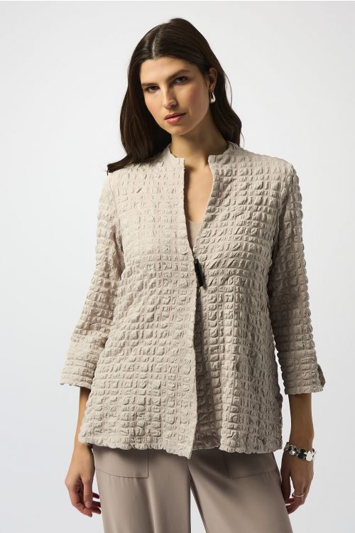 Joseph Ribkoff Moonstone Bubble Jacquard Trapeze Jacket Style 251034