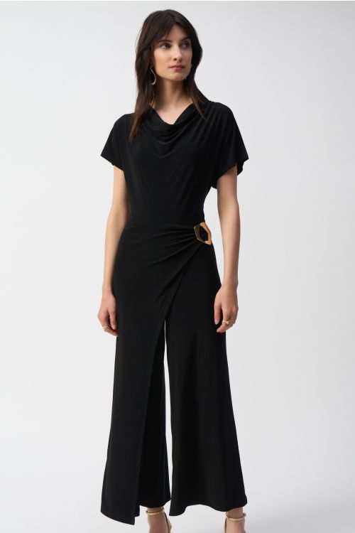 Joseph Ribkoff Black Culotte Jumpsuit Style 251043