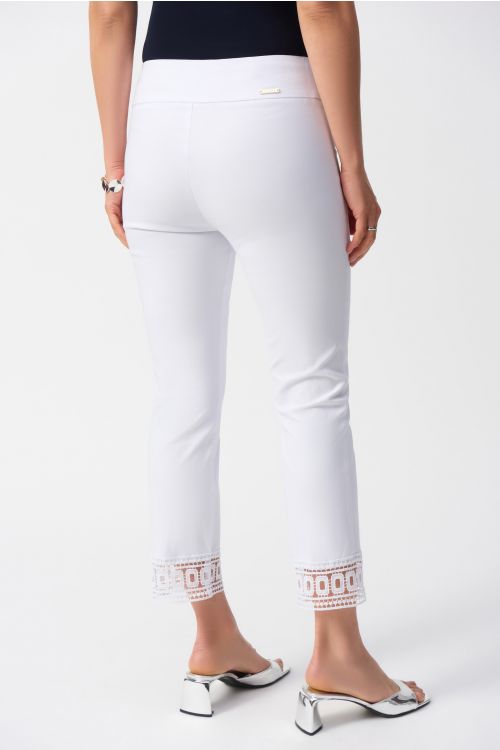 Joseph Ribkoff White Cropped Pull-On Pants Style 251053