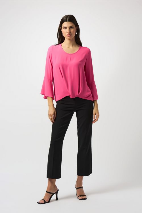 Joseph Ribkoff Bubblegum Georgette High-Low Boxy Top Style 251062