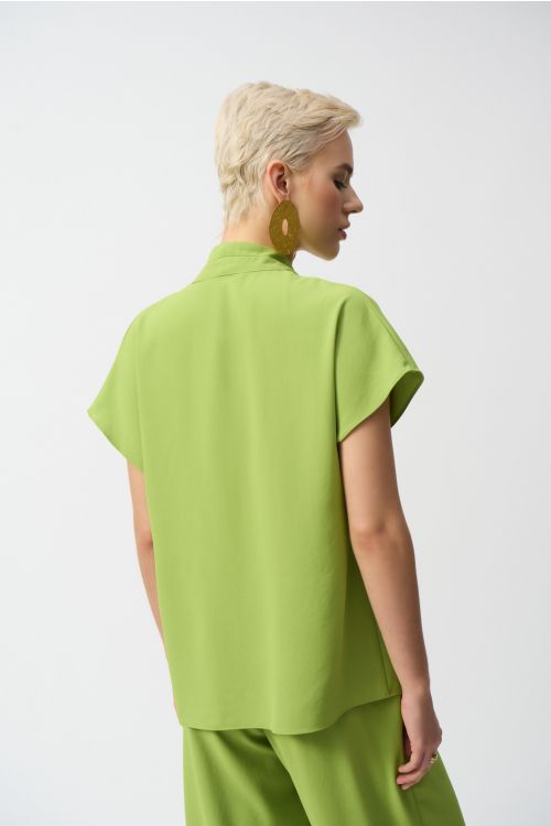 Joseph Ribkoff Greenery Textured Straight Top Style 251087