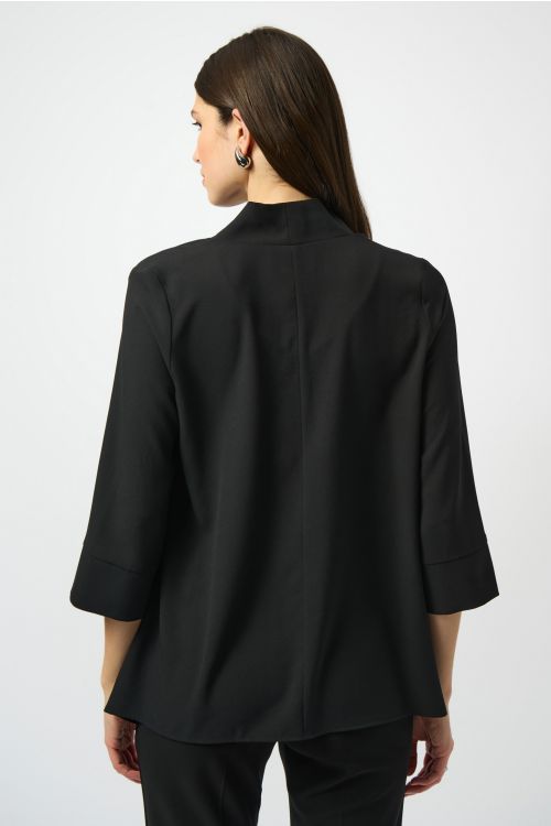 Joseph Ribkoff Black Textured Trapeze Jacket Style 251101