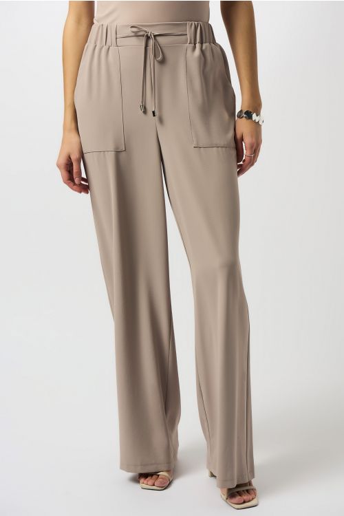 Joseph Ribkoff Dune Textured Wide-Leg Pants Style 251185