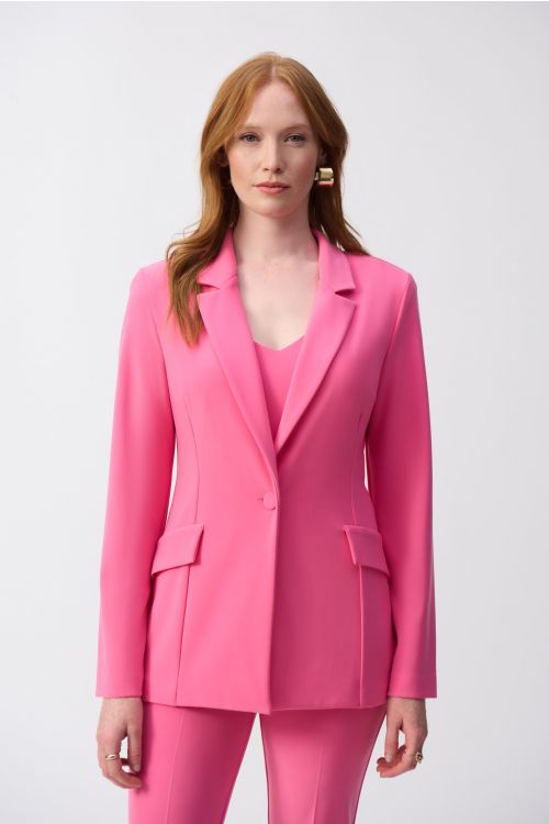 Joseph Ribkoff Bubble Gum Silky Knit Straight Blazer Style 251240.