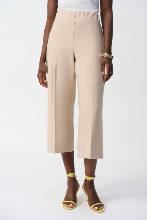 Joseph Ribkoff Parchment Lux Twill Pull-on Culotte Pants Style 251265