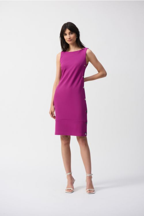 Joseph Ribkoff Purple Orchid Sleeveless Shift Dress Style 251268