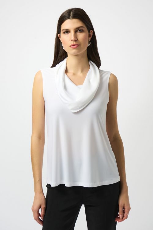 Joseph Ribkoff Vanilla Cowl Neck Sleeveless Top Style 251276