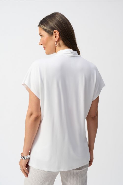 Joseph Ribkoff Vanilla Short Sleeve Straight Top Style 251286