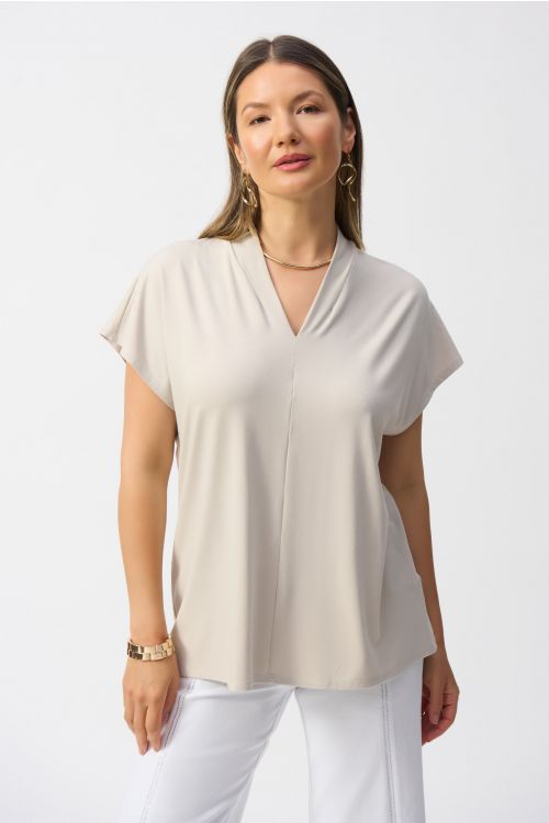 Joseph Ribkoff Moonstone Short Sleeve Straight Top Style 251286