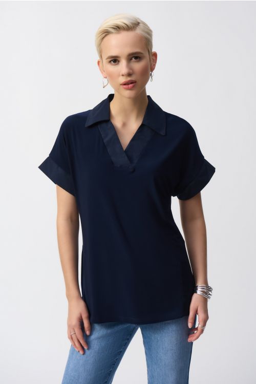 Joseph Ribkoff Midnight Blue Boxy Top Style 251290