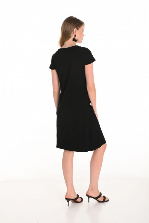 Frank Lyman Black/Butter Short Sleeve Dress Style 251562