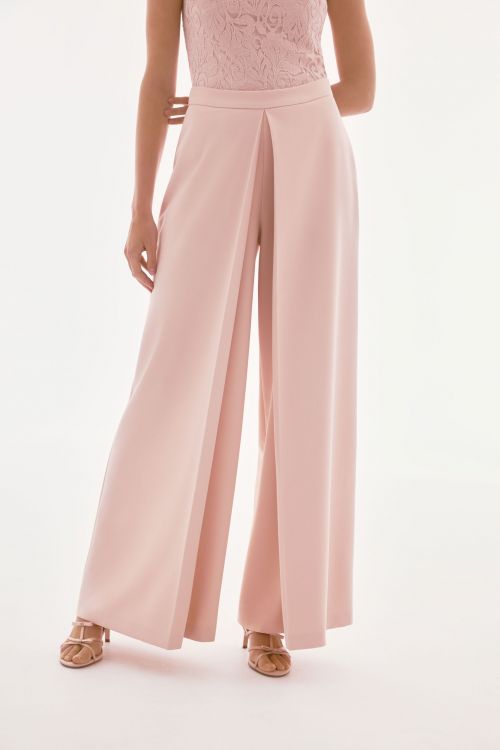 Joseph Ribkoff Quartz Woven Crepe High Waist Wide Leg Pants Style 251734