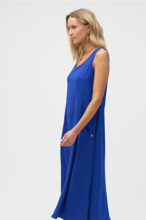 Joseph Ribkoff Royal Sapphire Sleeveless A-Line Dress Style 252016