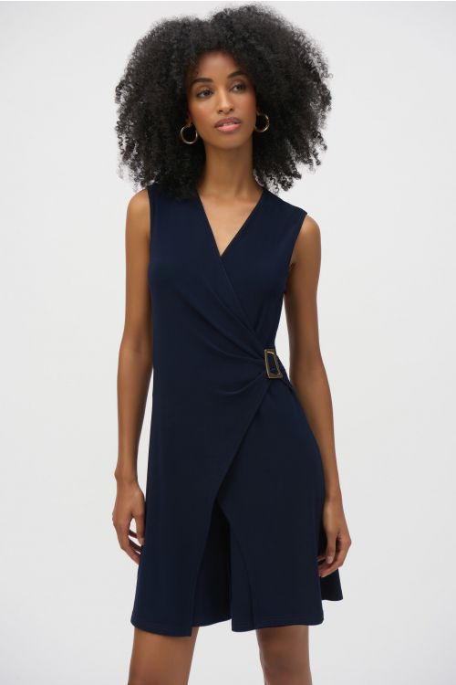 Joseph Ribkoff Midnight Blue Wide-Leg Jumpsuit Style 252099