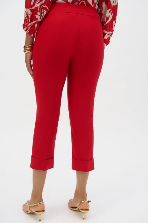 Joseph Ribkoff Radiant Red Pull-On Capri Pants Style 252121