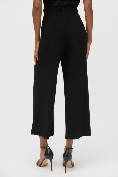 Joseph Ribkoff Black Culotte Pull-On Pants Style 252153