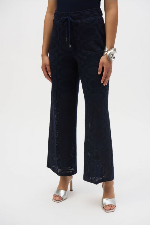 Joseph Ribkoff Midnight Blue Wide-Leg Pull-On Pants Style 252184