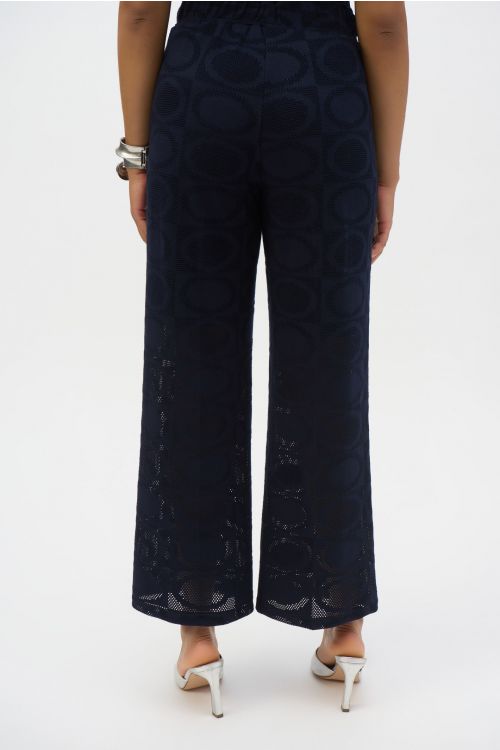 Joseph Ribkoff Midnight Blue Wide-Leg Pull-On Pants Style 252184