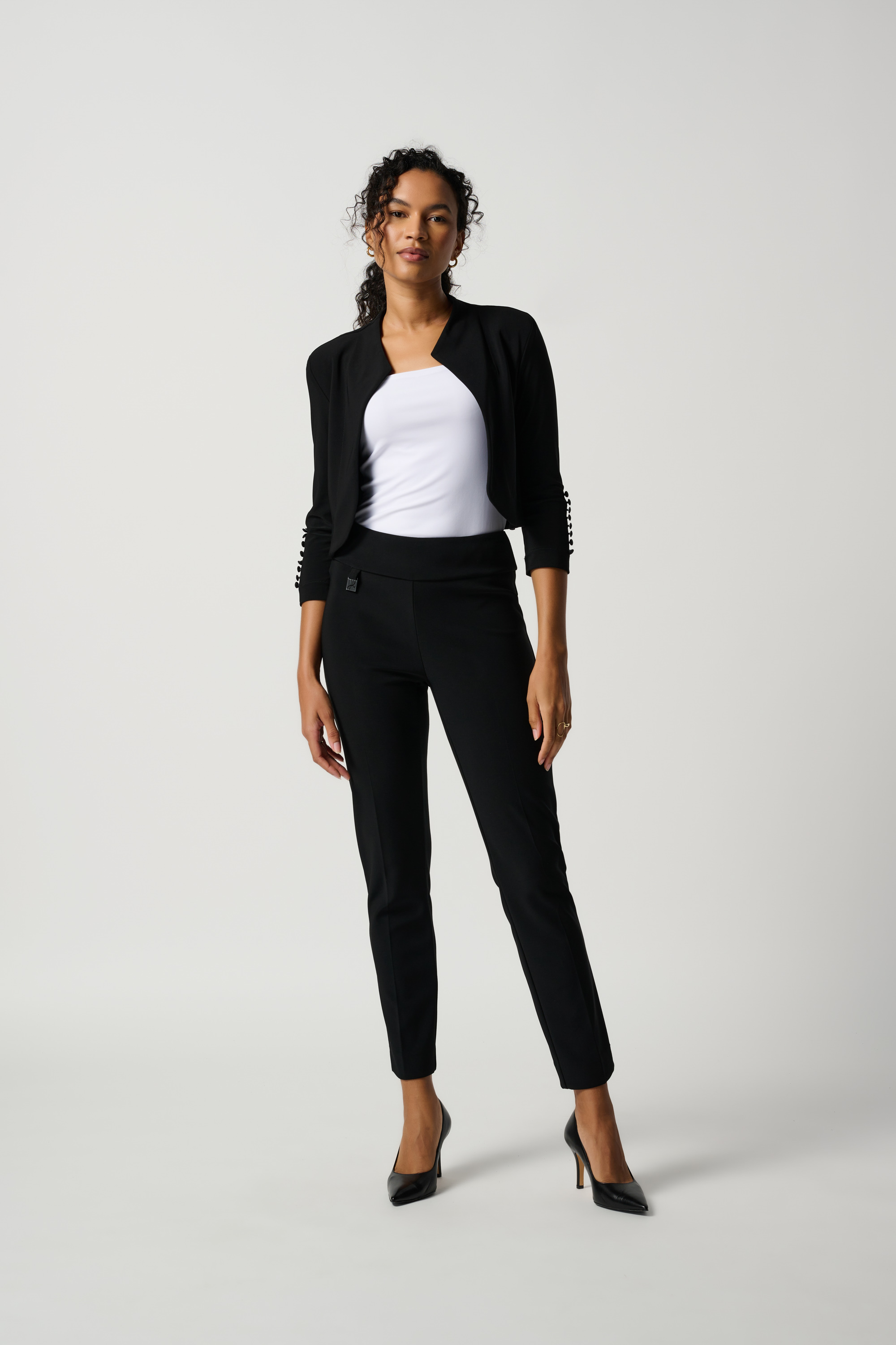 Black Classic Tailored Slim Pant Style 144092